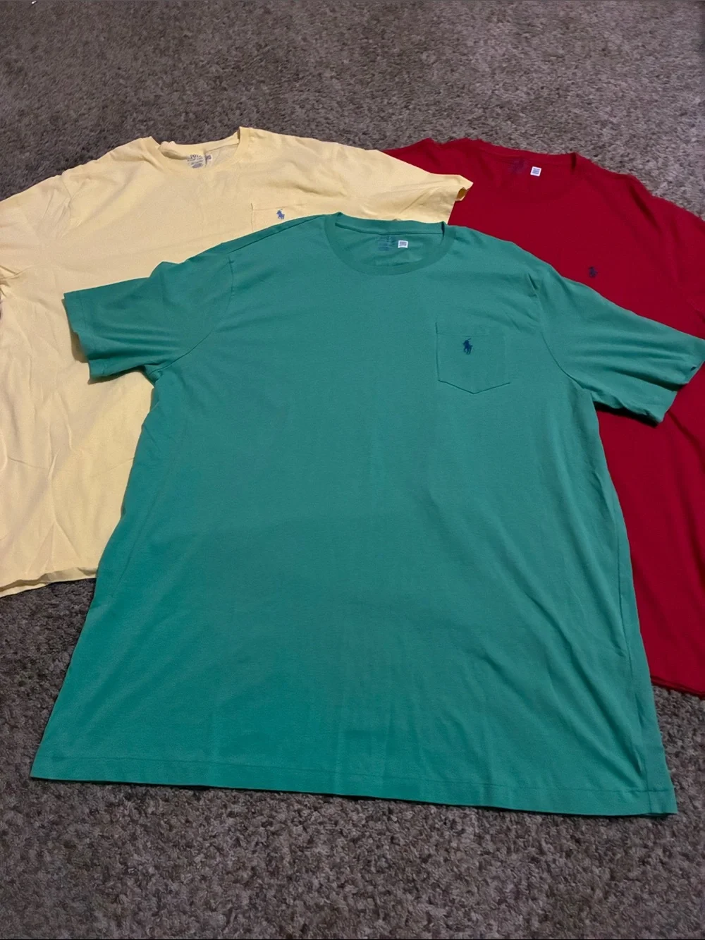 Polo Ralph Lauren Pocket T 3XLT Red, Yellow & Green Embroidered Classic Tall